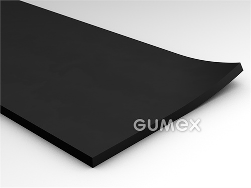 Gummi A9506, 1mm, 0-lagig, Breite 1400mm, 70°ShA, SBR, -10°C/+70°C, schwarz, 